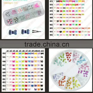 Nail Art 5mm Bow Tie Wheel 3D Design Decoration Tips UV Acrylic Clay Manicure Rhinestones! DIY Hot thumbnail-1