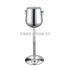 Stainless Steel Double Wall Wine Outdoor Ice Bucket With Stand thumbnail-1