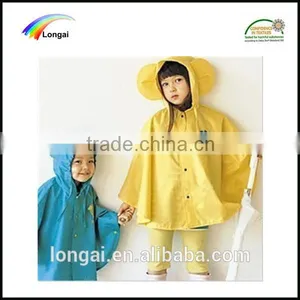 Kids Wholesale PU 100% Waterproof Raincoat Poncho thumbnail-4