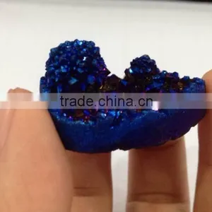 In Stock!!! Blue Color Agate Necklace Drusy Pendant Pear Shape Druzy Pendant thumbnail-4