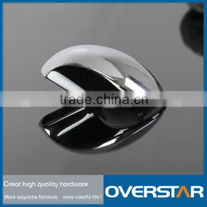 Chorme Plated Zinc Alloy Curved Bedroom Furniture Hardware Drawer Knob thumbnail-1