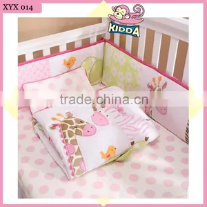 100%Cotton Crib Bedding Set The Giraffe's Friend Baby Bedding Set thumbnail-3