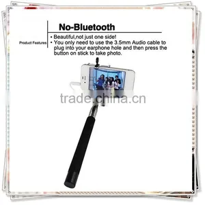 TMO-0201 Factory Price Wired Monopod , Cable Take Pole Selfie Stick thumbnail-3