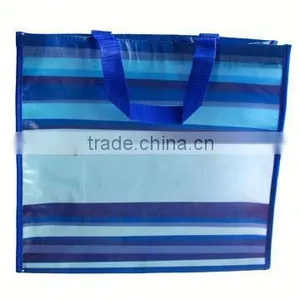 2014 New Product pp Woven Shopping Bag With Zipper thumbnail-1