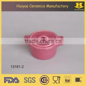 Ceramic Glazed Casserole With Lid thumbnail-2