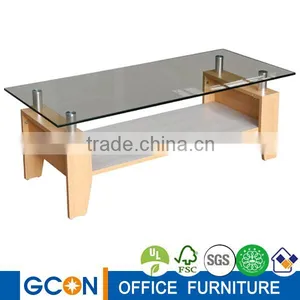 Home Furniture Modern Tempered Glass Coffee Table thumbnail-2