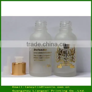 1oz Frosted Essential Oil Clear Glass Bottle With Hot Stamping Printing thumbnail-1