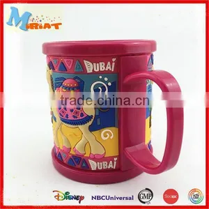 Plastic pp Type Insulated Double Walled Coffee Mugs thumbnail-1