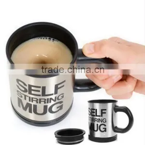 Automatic Plain Mixing Coffee Tea Cup Lazy Self Strring Mug Button Pressing thumbnail-1