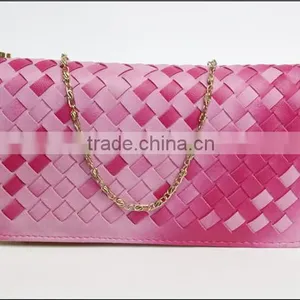 European Style Zipper Designer Beautiful Wallets Metal Chain Purse for Female Lady thumbnail-2
