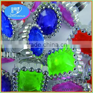 Party Plastic Gem Ring for Kids thumbnail-1