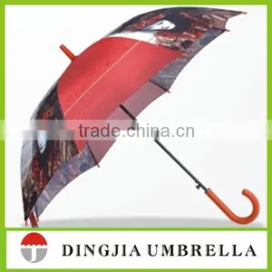 Heat Transfer Printing Promotion Golf Umbrellas Produced by Shenzhen Umbrella Factory thumbnail-1