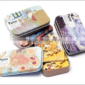 Uncle Wood(Germany ) 60 Piece High Quality Puzzles Jigsaw Tin Box Packaging thumbnail-2