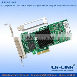 LR-LINK HOT Sales Intel I350 PCI Express 4 Port PCIe Lan Card Brand Compatible With I350-T4 thumbnail-2