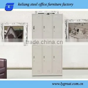 6 Door Metal Wardrobe Steel School Clothes Locker thumbnail-1