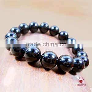 Black Tourmaline Stone, Black Tourmaline Bracelets ,Black Tourmaline Stone Bracelet Grade AAA, thumbnail-1