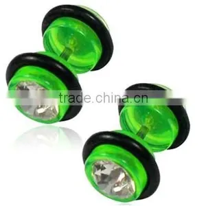 Fake Plug With Crystal Stone thumbnail-1