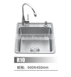 Stainlless Steel 304 High Quality Single Bowl Rectangular Chinese Sink thumbnail-2