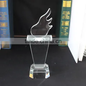 Cheap Transparent Flame Speacial Crystal Trophy thumbnail-6