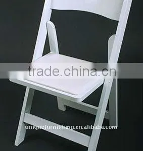 Wholesale Padded White Resin Folding Chair thumbnail-1