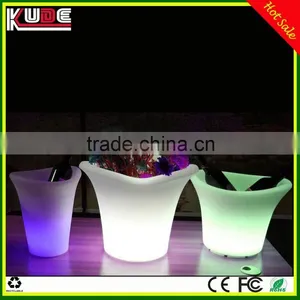 CE Approval Plastic Party Events Club Bar Used Illuminated LED Plastic Ice Bucket for Beer Wine Bottle thumbnail-1