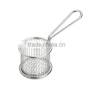 Mini Round Stainless Steel Fryer Basket thumbnail-2