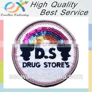 Professionally Custom Logo Sequins Embroidery Patch thumbnail-1