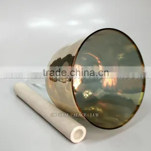 Special Pure 24k Gold Quartz Crystal Singing Bowls With Handle thumbnail-4