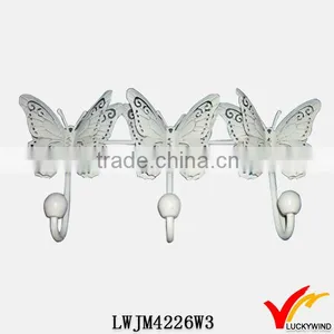 Butterfly Shabby Chic Wholesale Heavy Duty Wall Clothes Hanging Hooks thumbnail-1