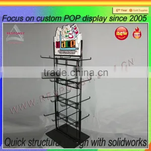 5 Layers Double Side Supermarket Display Metal Grid Shelf thumbnail-3