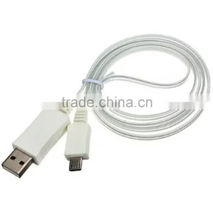2 in 1 Wire Data Power Micro USB Led Light Cable thumbnail-1