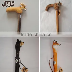 Fashion Natural Carved Animal Wooden Walking Stick thumbnail-1