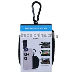 5 in 1 Phone Lens Mobile Phone Camera Wide Angle Macro Fisheye Zoom Filter 5pcs Camera Lens Set for IPhone Samsung Huawei thumbnail-5