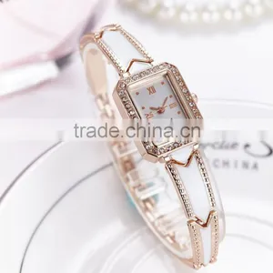 New Models Fashion Square Enamel Band Fancy Bracelet Watch thumbnail-4