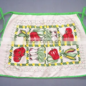 Plain Green Terry Cottonwith Pigment Printing Waist Apron thumbnail-1