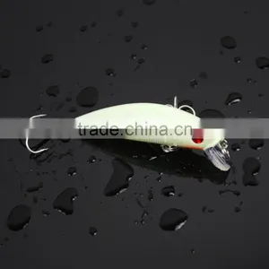 5pcs 8g / 7cm Luminous Minnow Fishing Hard Lures Crankbait Treble Hooks Set With Box thumbnail-3