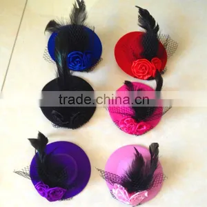 2016 Top Sale Handmade Carnival Glitter Girl Mini Top Hat thumbnail-4