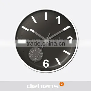 DEHENG 12 Inch Cheap Plastic Wall Clock With Temperature thumbnail-2