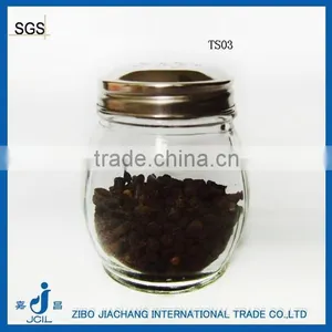 Round Glass Spice Shakers With Metal Hole Cap thumbnail-1