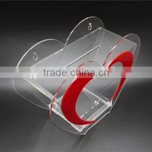 New Acrylic Red Heart Shaped Money Donation Boxes thumbnail-1