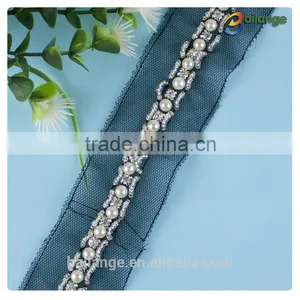 2015 Latest Style Korean Fashion Beaded Lace Trim Wholesale in Guangzhou thumbnail-1