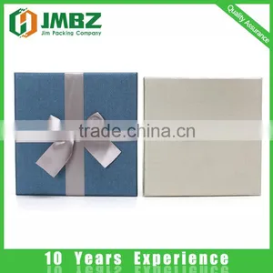 Decorative Rigid Cardboard Jewellery Packaging Box With Satin Ribbon thumbnail-3