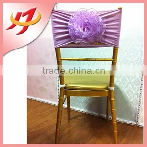 Wholesale Fancy Organza Flower Chair Sashes for Wedding Chair Covers thumbnail-3