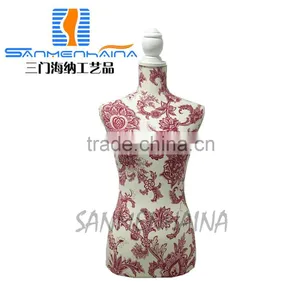 Red Flower Printing Elastic Fabric Female Mannequin thumbnail-4