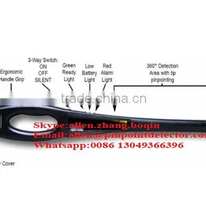 Pinpoint Factory Factory Price Super Wand 1165800 Security Metal Detector Wand , Hand Held Metal Detector thumbnail-4
