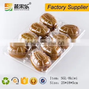 High Quality PET Plastic Packaging Fruit Box With Lid for 8 Pcs Kiwi thumbnail-1