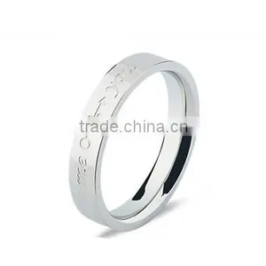 4mm-6mm Engrave LOVE Classic 316L Stainless Steel Wedding Band Ring for Lover thumbnail-3