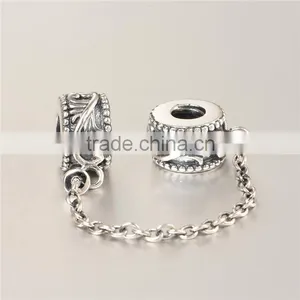 925 Sterling Silver Custom Design Safety Chains Antique Finshing European Bracelets Chains New Arrival Safety Chains thumbnail-4