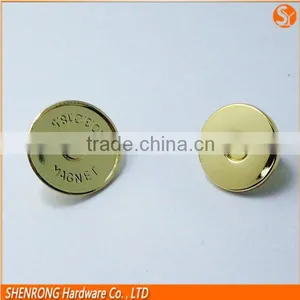 Bags Accessories 18mm Full Cover Round Metal Magnetic Snap Button Gold Color thumbnail-2