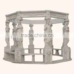 Garden White Marble Gazebo thumbnail-1